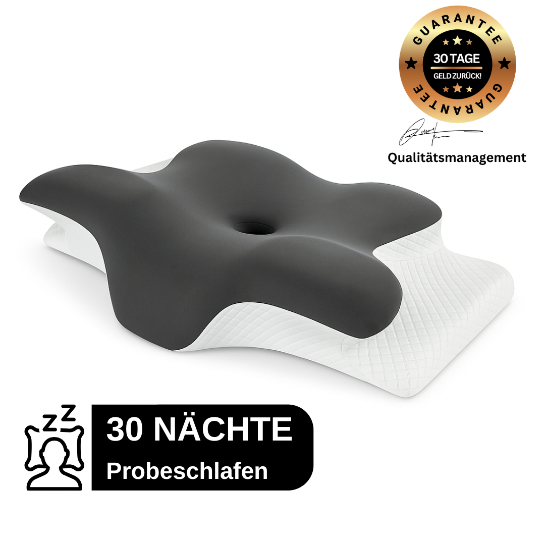 Orthopädisches Nackenkissen (60×40×12 cm) für erholsamen, tieferen Schlaf, Linderung von Verspannungen sowie verbesserte Haltung und Nackenbeweglichkeit